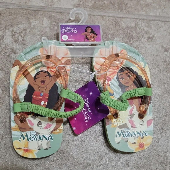 Disney Shoes Moana Sandals 56 Baby Toddler Girls Flip Flops
